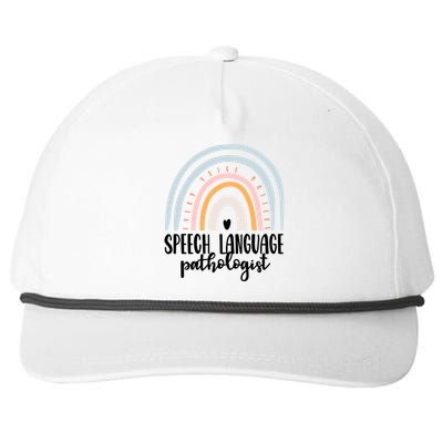 Speech Language Pathologist Speech Therapy Slp Gift Boho Great Gift Snapback Five-Panel Rope Hat