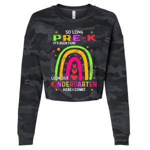 So Long Pre-K Look Out Kindergarten Graduation Gifts Rainbow Cropped Pullover Crew