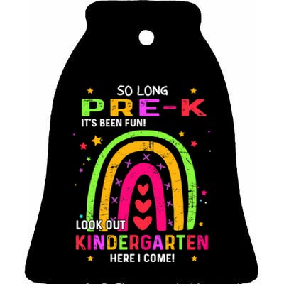 So Long Pre-K Look Out Kindergarten Graduation Gifts Rainbow Ceramic Bell Ornament