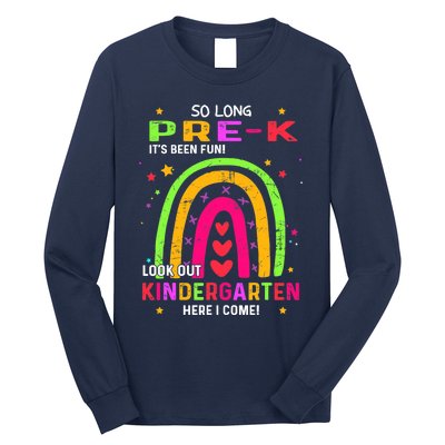 So Long Pre-K Look Out Kindergarten Graduation Gifts Rainbow Long Sleeve Shirt