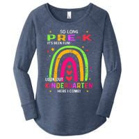 So Long Pre-K Look Out Kindergarten Graduation Gifts Rainbow Women's Perfect Tri Tunic Long Sleeve Shirt