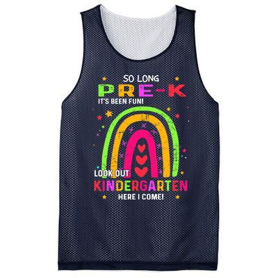 So Long Pre-K Look Out Kindergarten Graduation Gifts Rainbow Mesh Reversible Basketball Jersey Tank