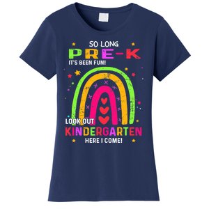 So Long Pre-K Look Out Kindergarten Graduation Gifts Rainbow Women's T-Shirt