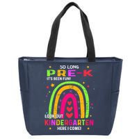 So Long Pre-K Look Out Kindergarten Graduation Gifts Rainbow Zip Tote Bag