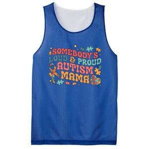 SomebodyS Loud Proud Autism Mama Gift Mesh Reversible Basketball Jersey Tank