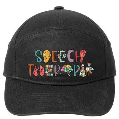 Speech Language Pathologist Appreciation Slp Grad Aac 7-Panel Snapback Hat