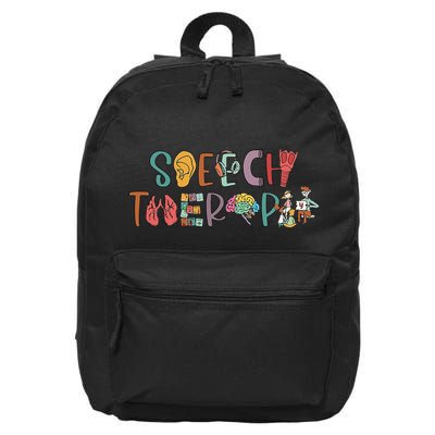 Speech Language Pathologist Appreciation Slp Grad Aac 16 in Basic Backpack