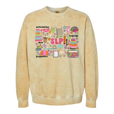 Speech Language Pathologist Pediatric Scope Of Practice SLP Colorblast Crewneck Sweatshirt