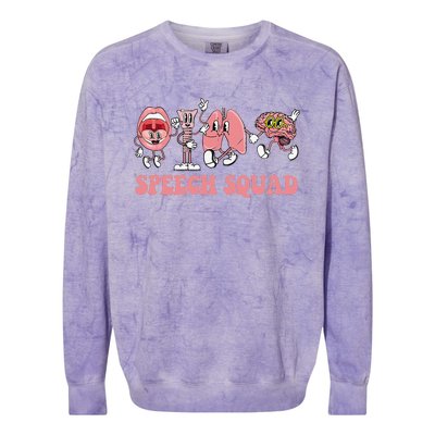 Speech Language Pathologist Slp Speech Squad Therapy Colorblast Crewneck Sweatshirt