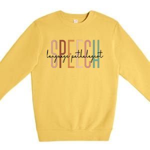 Speech Language Pathologist SLP Speech Therapy Pathology Premium Crewneck Sweatshirt