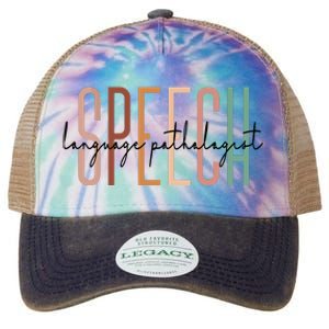 Speech Language Pathologist SLP Speech Therapy Pathology Legacy Tie Dye Trucker Hat