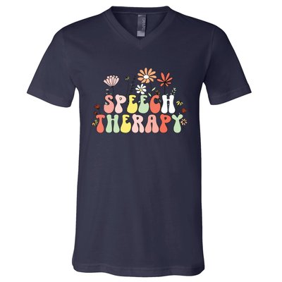 Speech Language Pathologist SLP Speech Therapy Pathology V-Neck T-Shirt