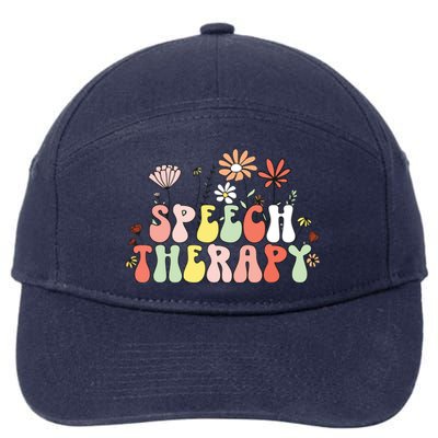 Speech Language Pathologist SLP Speech Therapy Pathology 7-Panel Snapback Hat