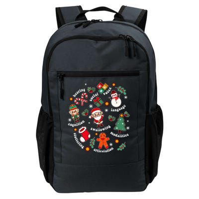 Speech Language Pathologist SLP Santa Squad Christmas  Daily Commute Backpack