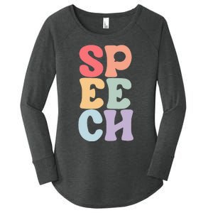 Speech Language Pathologist Speech Therapy SLP Women's Perfect Tri Tunic Long Sleeve Shirt