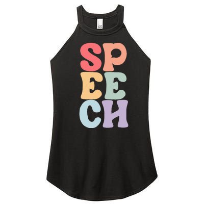 Speech Language Pathologist Speech Therapy SLP Women’s Perfect Tri Rocker Tank