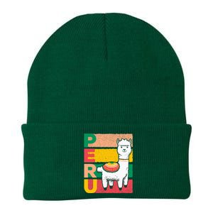 Sweet Llama Peru Illustration For A Peruvian Knit Cap Winter Beanie