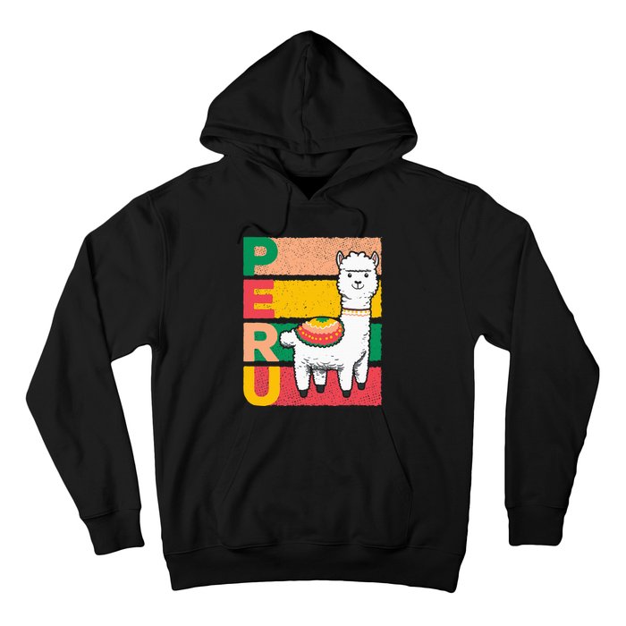 Sweet Llama Peru Illustration For A Peruvian Hoodie