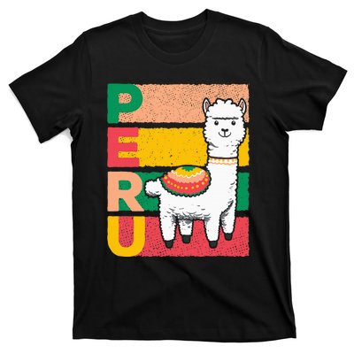 Sweet Llama Peru Illustration For A Peruvian T-Shirt