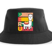 Sweet Llama Peru Illustration For A Peruvian Sustainable Bucket Hat