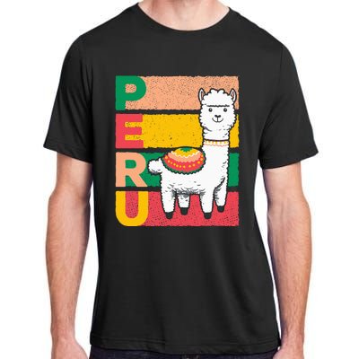 Sweet Llama Peru Illustration For A Peruvian Adult ChromaSoft Performance T-Shirt