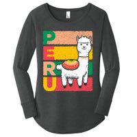 Sweet Llama Peru Illustration For A Peruvian Women's Perfect Tri Tunic Long Sleeve Shirt