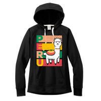 Sweet Llama Peru Illustration For A Peruvian Women's Fleece Hoodie