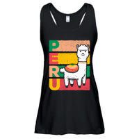 Sweet Llama Peru Illustration For A Peruvian Ladies Essential Flowy Tank