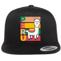 Sweet Llama Peru Illustration For A Peruvian Flat Bill Trucker Hat