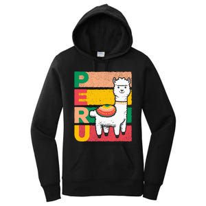 Sweet Llama Peru Illustration For A Peruvian Women's Pullover Hoodie