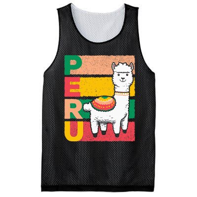 Sweet Llama Peru Illustration For A Peruvian Mesh Reversible Basketball Jersey Tank