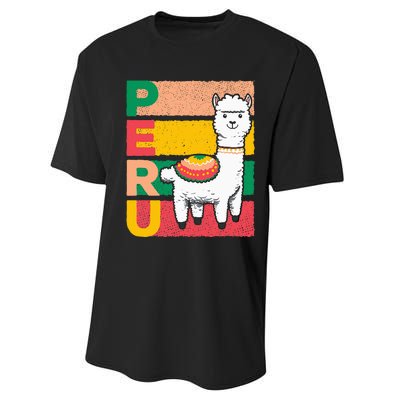 Sweet Llama Peru Illustration For A Peruvian Performance Sprint T-Shirt