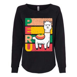 Sweet Llama Peru Illustration For A Peruvian Womens California Wash Sweatshirt