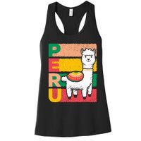 Sweet Llama Peru Illustration For A Peruvian Women's Racerback Tank