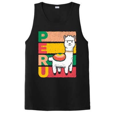 Sweet Llama Peru Illustration For A Peruvian PosiCharge Competitor Tank