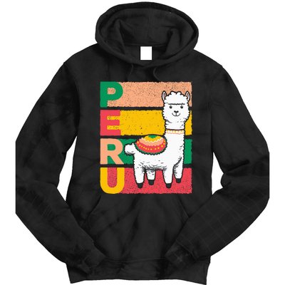 Sweet Llama Peru Illustration For A Peruvian Tie Dye Hoodie