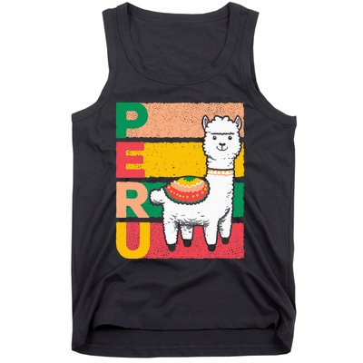 Sweet Llama Peru Illustration For A Peruvian Tank Top