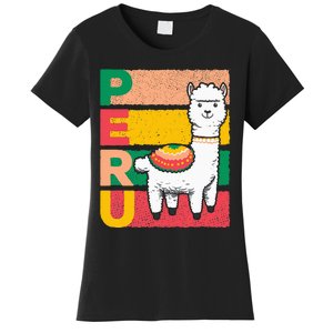 Sweet Llama Peru Illustration For A Peruvian Women's T-Shirt