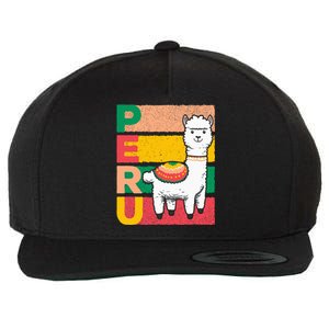 Sweet Llama Peru Illustration For A Peruvian Wool Snapback Cap