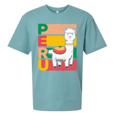 Sweet Llama Peru Illustration For A Peruvian Sueded Cloud Jersey T-Shirt