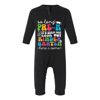 So Long Prek Graduation Kindergarten Here I Come 2024 Infant Fleece One Piece