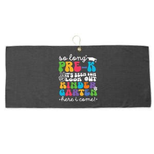 So Long Prek Graduation Kindergarten Here I Come 2024 Large Microfiber Waffle Golf Towel