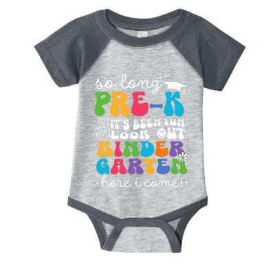 So Long Prek Graduation Kindergarten Here I Come 2024 Infant Baby Jersey Bodysuit