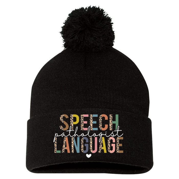 Speech Language Pathologist SLP Speech Therapy Pathology Pom Pom 12in Knit Beanie