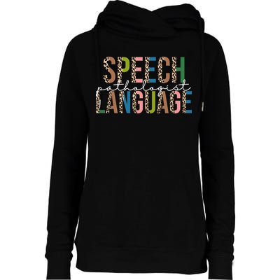 Speech Language Pathologist Womens Funnel Neck Pullover Hood