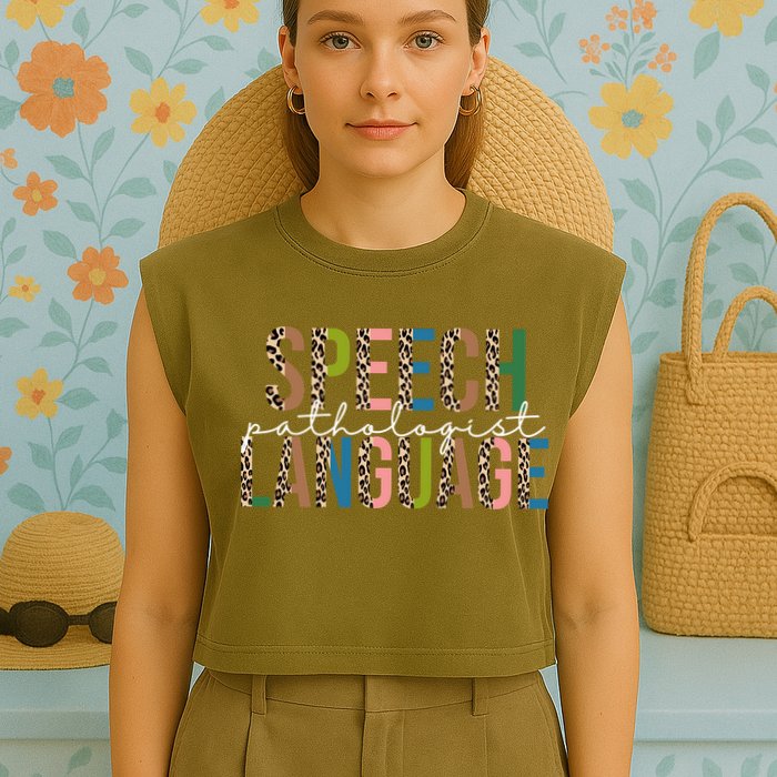 Speech Language Pathologist Garment-Dyed Women's Muscle Tee