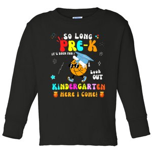 So Long PreK Kindergarten Here I Come Basketball Graduation Toddler Long Sleeve Shirt