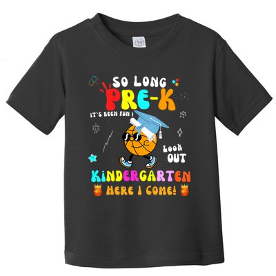 So Long PreK Kindergarten Here I Come Basketball Graduation Toddler T-Shirt