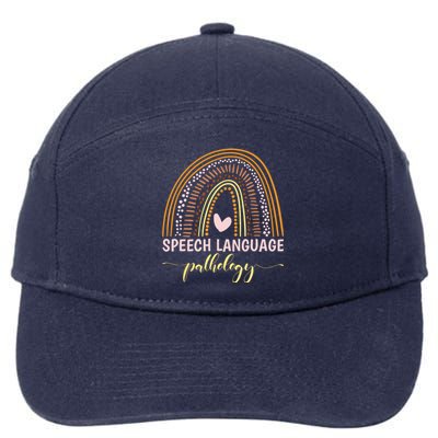 Speech Language Pathology Language Pathologist Therapy 7-Panel Snapback Hat