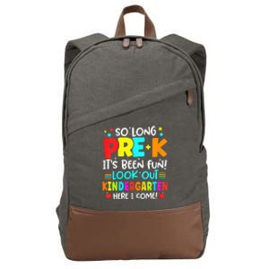 So Long Pre K Kindergarten Here Graduate Last Day Of School Cotton Canvas Backpack